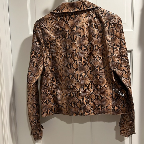Blank NYC soft faux leather animal print jacket. Like New ! - Picture 3 of 3